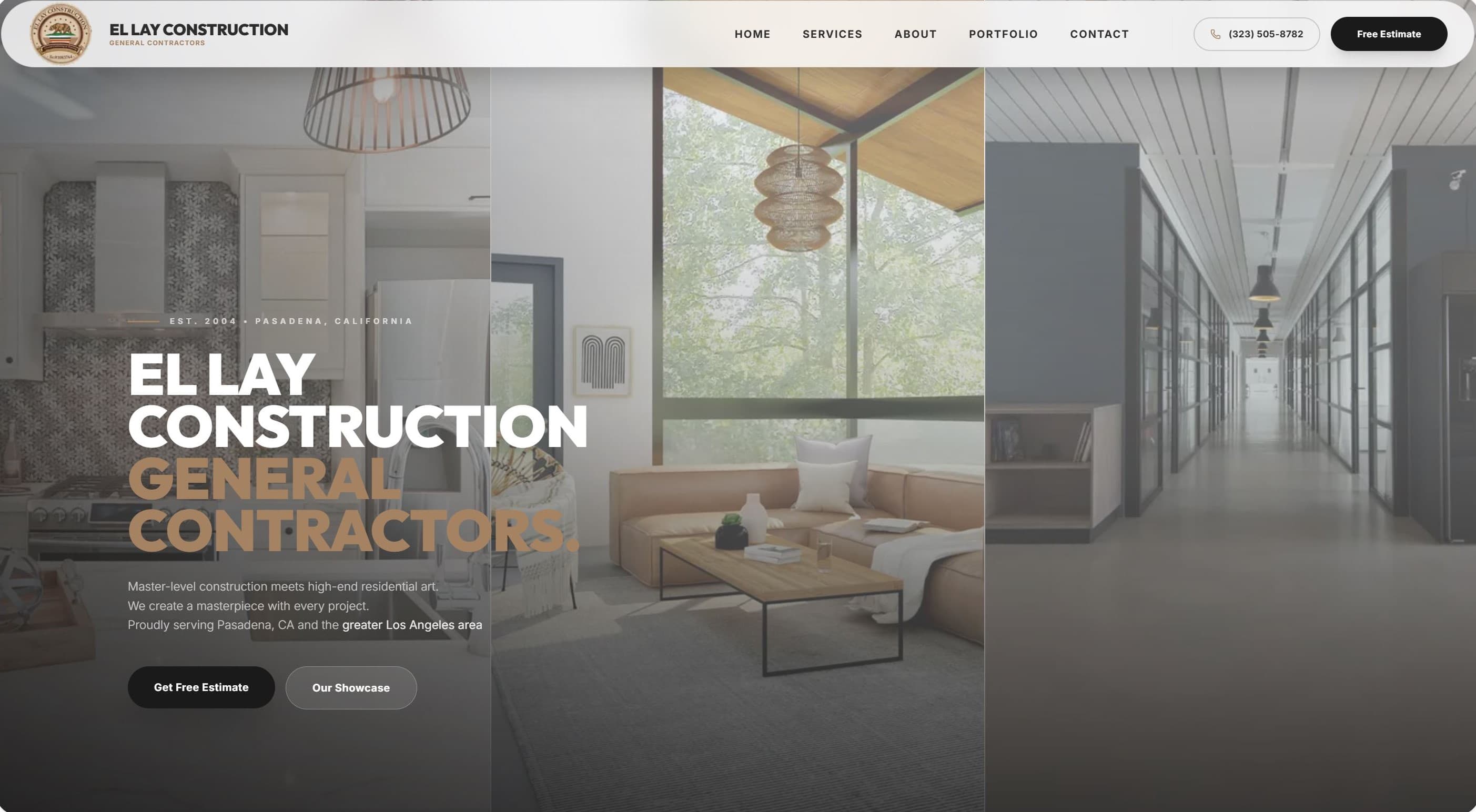 Construction Website Mockup